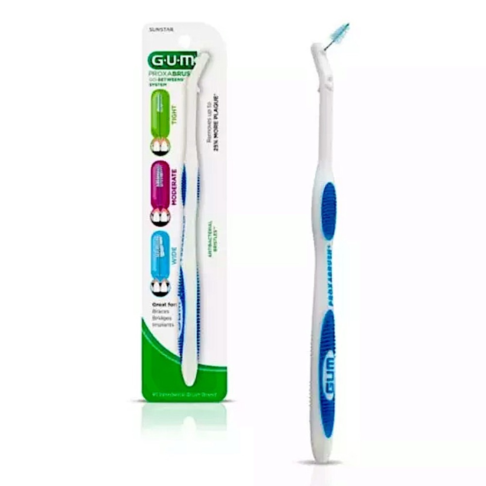 GUM Proxabrush Perm.Handle With Tight Moderate & Wide Go-Between System Lot of 3
